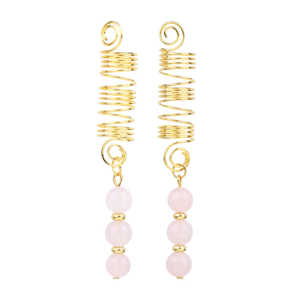 3pcs/set Crystal Hair Jewelry For Women Hexagonal Column Butterfly Charm Dreadlock Headwear Dangle Dreadlock Hair Accessories