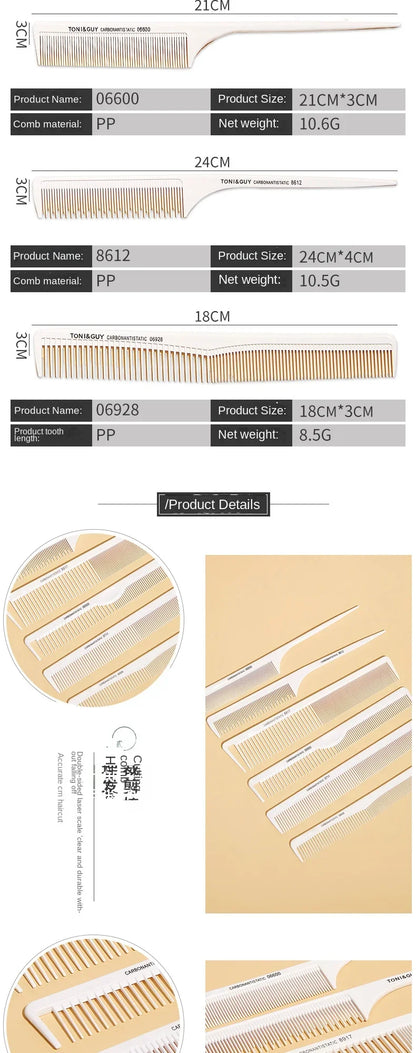 Hairdressing Carbon Comb Professional Hairdresser Cutting Comb Anti Static Hair Comb Haircut Tools Barber Hair Styling Comb
