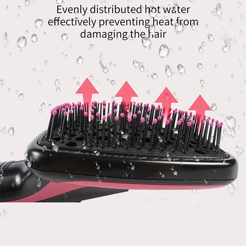 Hot Sale One Step  Hair Comb Negative Ion Hair Dryer Brush Curling Straight Wet And Dry Straight Curler Hot Air Comb