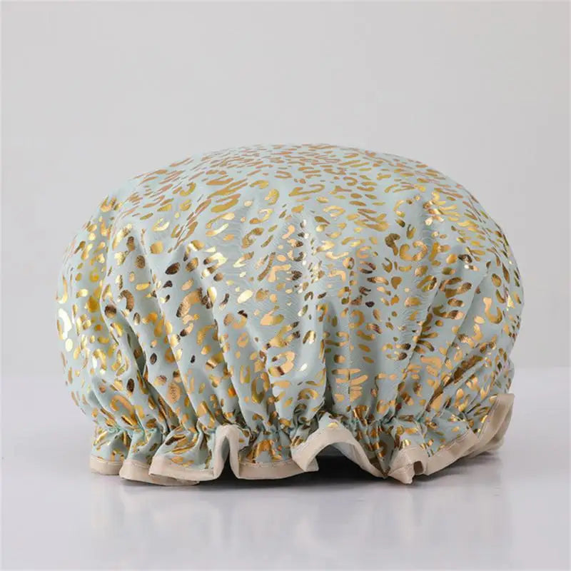 1pc Waterproof Shower Cap Satin Beanie Hair Bonnet Bath Accessories Shampoo Women Shower Caps Bathroom Dust-proof Set