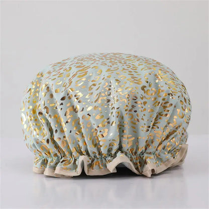 1pc Waterproof Shower Cap Satin Beanie Hair Bonnet Bath Accessories Shampoo Women Shower Caps Bathroom Dust-proof Set