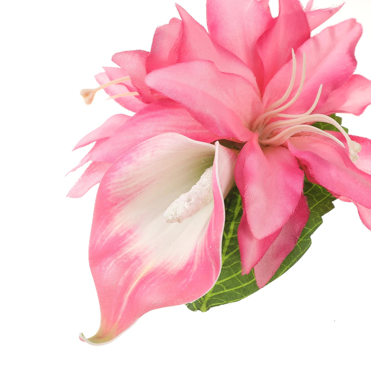 AWAYTR Artificial Pink Flowers Hairpin Party Flower Girls Barrette Bohemian Side Bangs Clip Small Hair Clips Hair Accessories