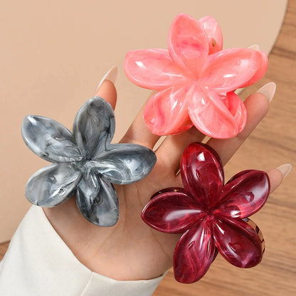 18Pcs Egg Flower Hair Clips Gradient Candy Color Flowers Suitable for Daily Use Backcombed Ponytail Shark Clip Hair Accessories