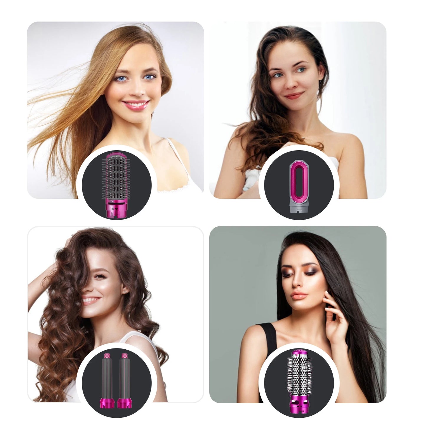 Multifunctional 5 In 1 Hair Straightener Curler Styling Set For Dyson Airwrap Hair Dryer Hair Plate Hot Comb Styling Appliance
