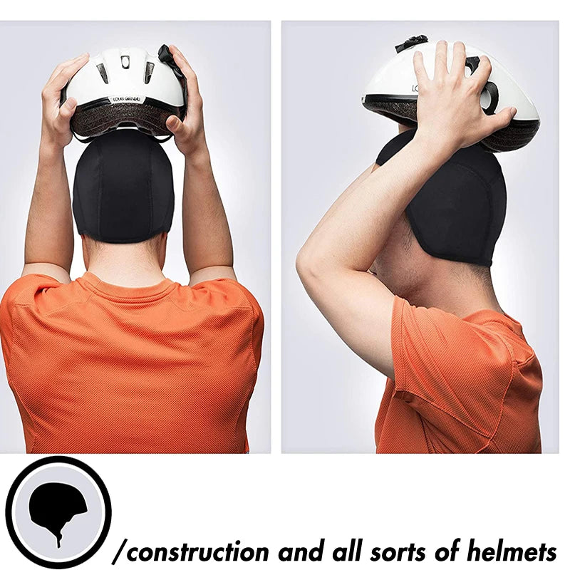 Elastic Silky Wave Skull Cap Inside Liner Beanie Motorcycle Cooling Mesh Cycling Running Outdoor Hat Doo Rags Fits Under Helmets