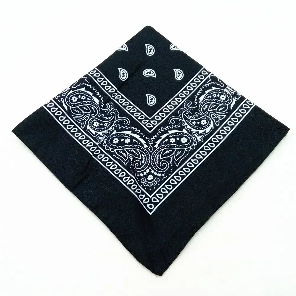 Bohemian Print Bandana Paisley Pattern Headbands Hiphop  kerchief Outdoor Unisex Headband Wrist Wraps Face Mask Handkerchief