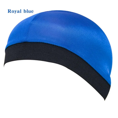 Satin Elastic Breathable Turban Hat Hair Headwear Bonnets Hats for Fedoras Beanie for Adult Dome Wave Cap