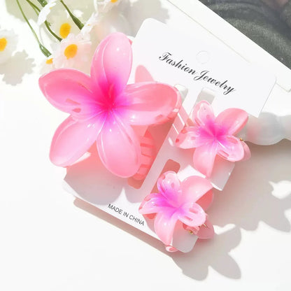 18Pcs Egg Flower Hair Clips Gradient Candy Color Flowers Suitable for Daily Use Backcombed Ponytail Shark Clip Hair Accessories