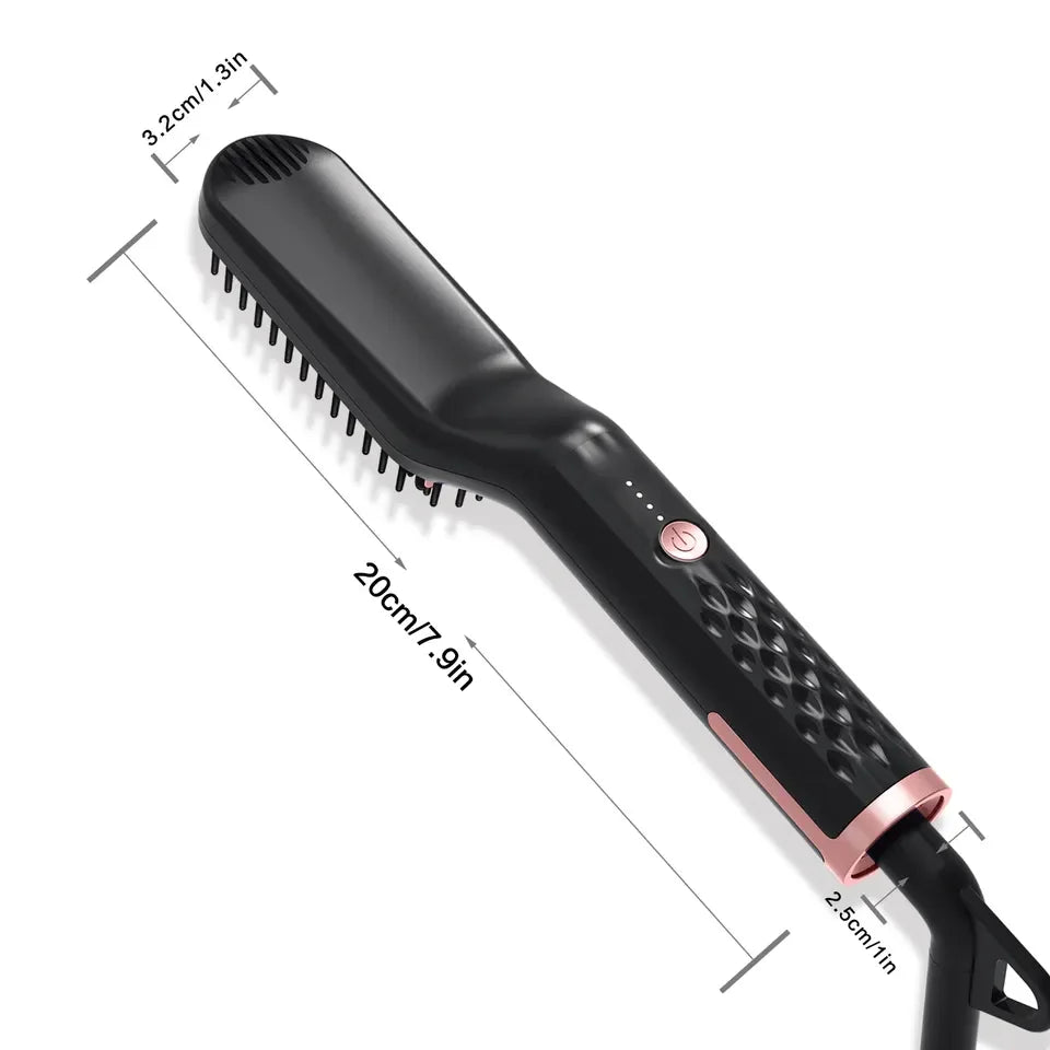 Unisex Hair Straightener Brush Hot Comb Wireless Beard Straightener for Men Beard Comb Hair Curler Styling Tool Straightening