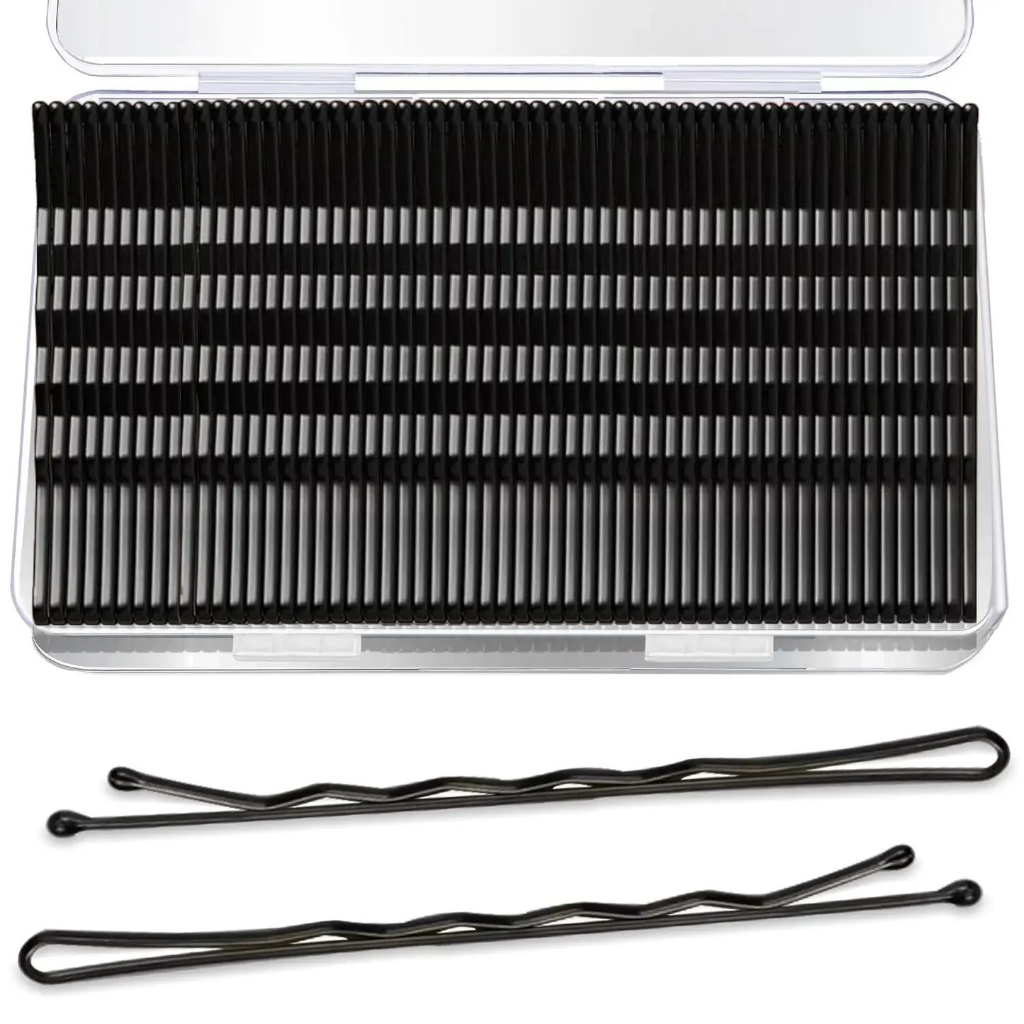 60/600pcs Black Straight Line Hair Clip U-shaped Needle Lady Hairpins Curly Wavy Grips Women Bobby Pins Styling Hair Accessories