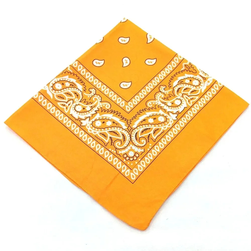 Bohemian Print Bandana Paisley Pattern Headbands Hiphop  kerchief Outdoor Unisex Headband Wrist Wraps Face Mask Handkerchief