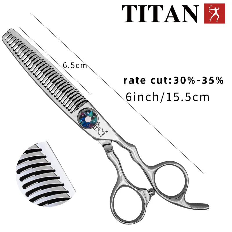 TITAN professional barber scissors hairdressing cutting thinning shear salon hair tool high-end cut scissors 6inch