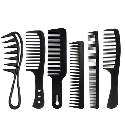Black Professional Hair Brush Hard Carbon Cutting Comb Heat Resistant Salon Hair Brushes Barber Pin Tail Antistatic Combs Men