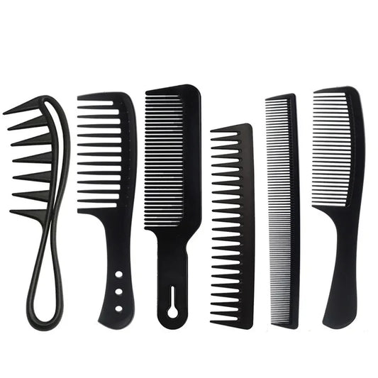Black Professional Hair Brush Hard Carbon Cutting Comb Heat Resistant Salon Hair Brushes Barber Pin Tail Antistatic Combs Men