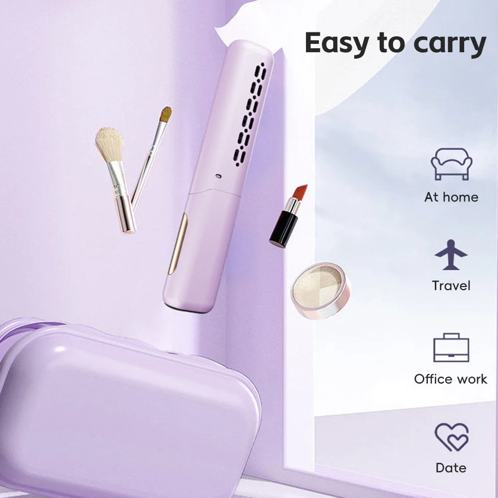 2-in-1 Wireless Hair Hot Comb Portable Mini Type-C Rechargeable Hair Straightener Fast Heating Hair Straightening Styling Tool