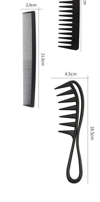 Black Professional Hair Brush Hard Carbon Cutting Comb Heat Resistant Salon Hair Brushes Barber Pin Tail Antistatic Combs Men