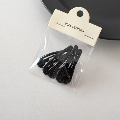 5Pcs/Set Waterdrop Shape Hair Clip Solid Color Bangs Clip Milk Coffee BB Hairpins Handmade Kids Girls Side Clip Hair Accessories