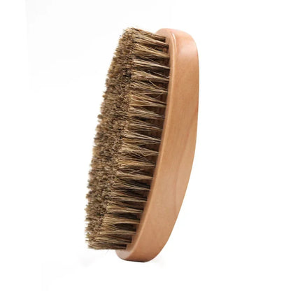Fur Boar Hair Brush Men Bristle Wild Natural Barbershop Cleaning Professional Beard Brush Boar Soft Hairbrush Hair Styling Tools