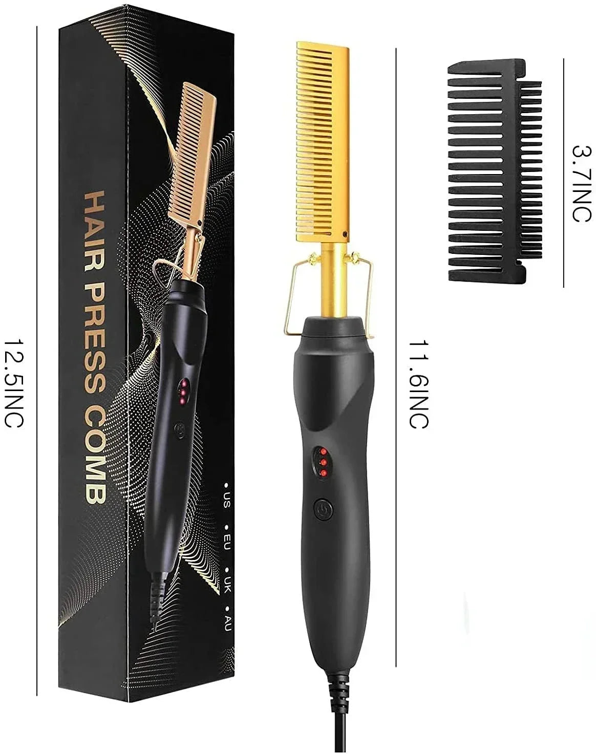 Electric Hot Heating Comb Hair Straightener Curler Flat Irons Wet Dry Hair Iron Straightening Brush Hair Styling Tools