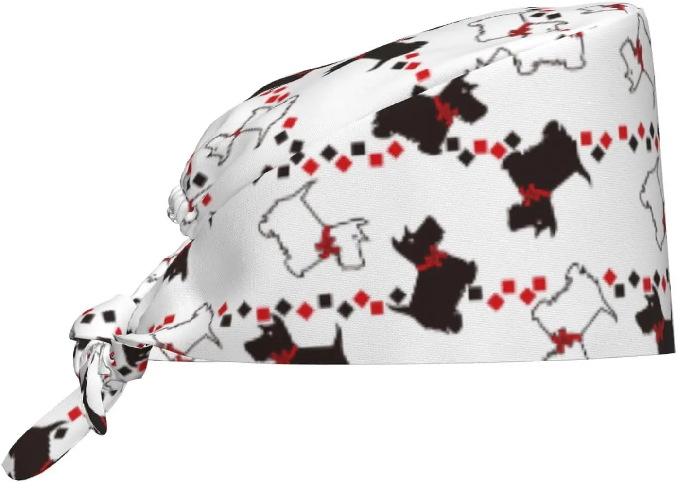 Japanese Wave Cherry Blossoms Working Cap Scrub Cap with Sweatband Adjustable Unisex Women Tie Back Hat Nurse  Caps