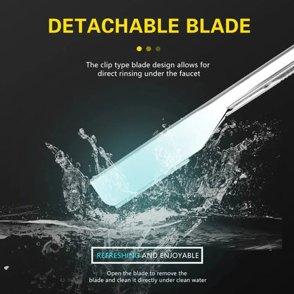 Manual Shaver for Men Barbershop Razor Stainless Steel Shank Is Easy To Use Safety Razor 1Pcs Shaving Razor with Blades