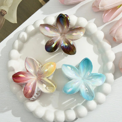 18Pcs Egg Flower Hair Clips Gradient Candy Color Flowers Suitable for Daily Use Backcombed Ponytail Shark Clip Hair Accessories