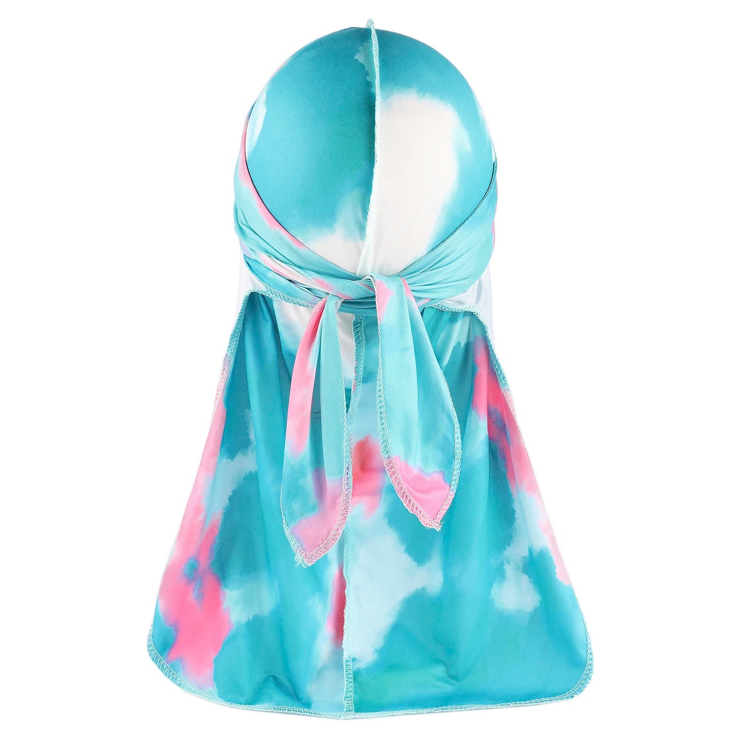 Spandex Durag & Wave Cap Set Longtail Hiphap Fashion Head Wrap