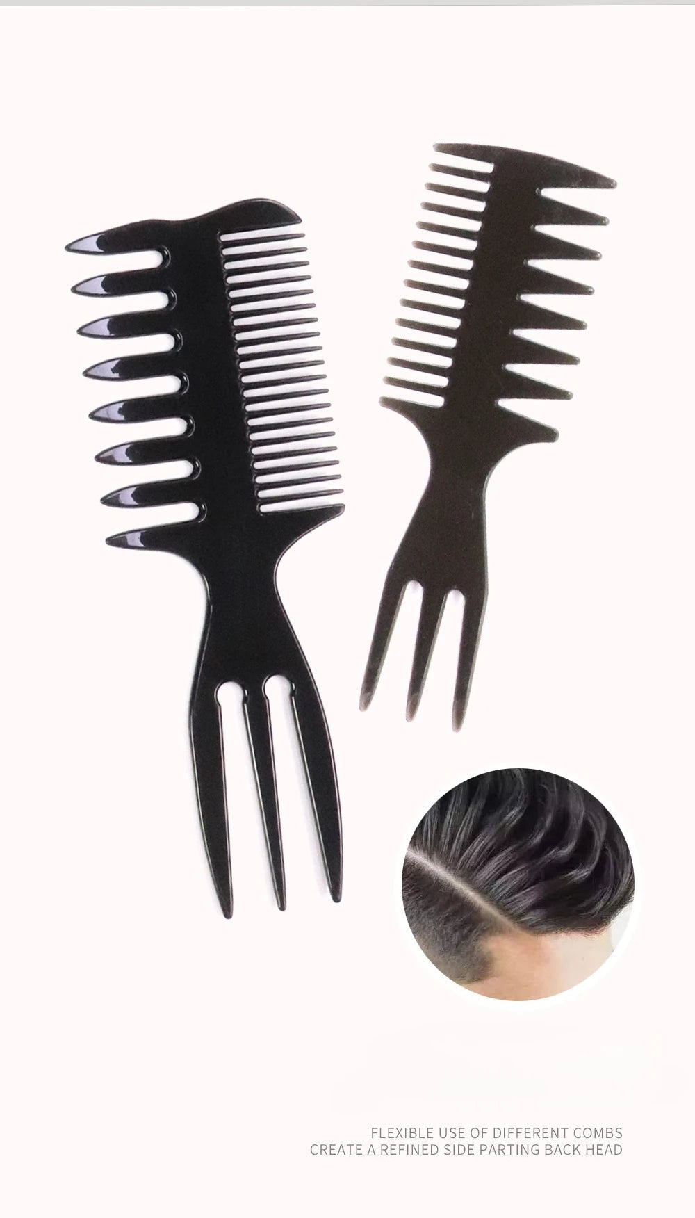 Plastic Wide Tooth Curl Comb Detangling Hair Brush Oil Texture Comb for Curly Wet Hair Cutting Combs Barber Salon Styling Tools