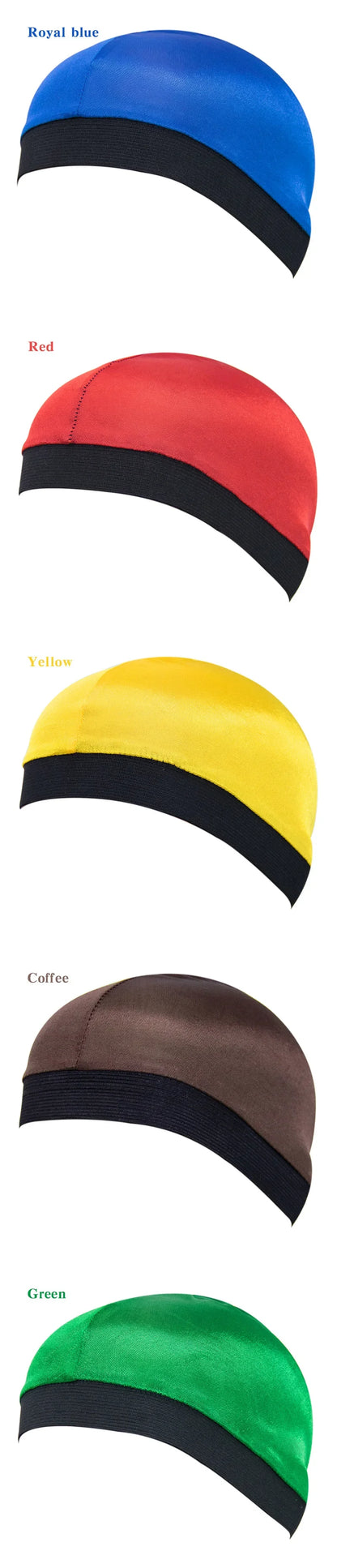 Satin Elastic Breathable Turban Hat Hair Headwear Bonnets Hats for Fedoras Beanie for Adult Dome Wave Cap