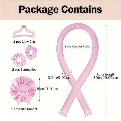10 pieces of sleep hairstyle design tool set, curling iron and facial massager, 1 pillowcase suitable for hair and skin queen se