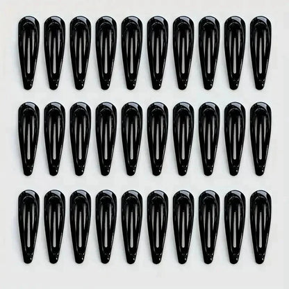 10/50Pcs Snap Hair Clips Candy Color Glossy 5cm/2in No Slip Metal Hair Pins Clips Barrettes Accessories for Baby Girls Hairpins