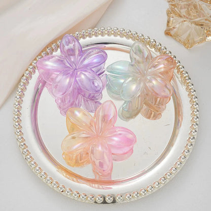 18Pcs Egg Flower Hair Clips Gradient Candy Color Flowers Suitable for Daily Use Backcombed Ponytail Shark Clip Hair Accessories
