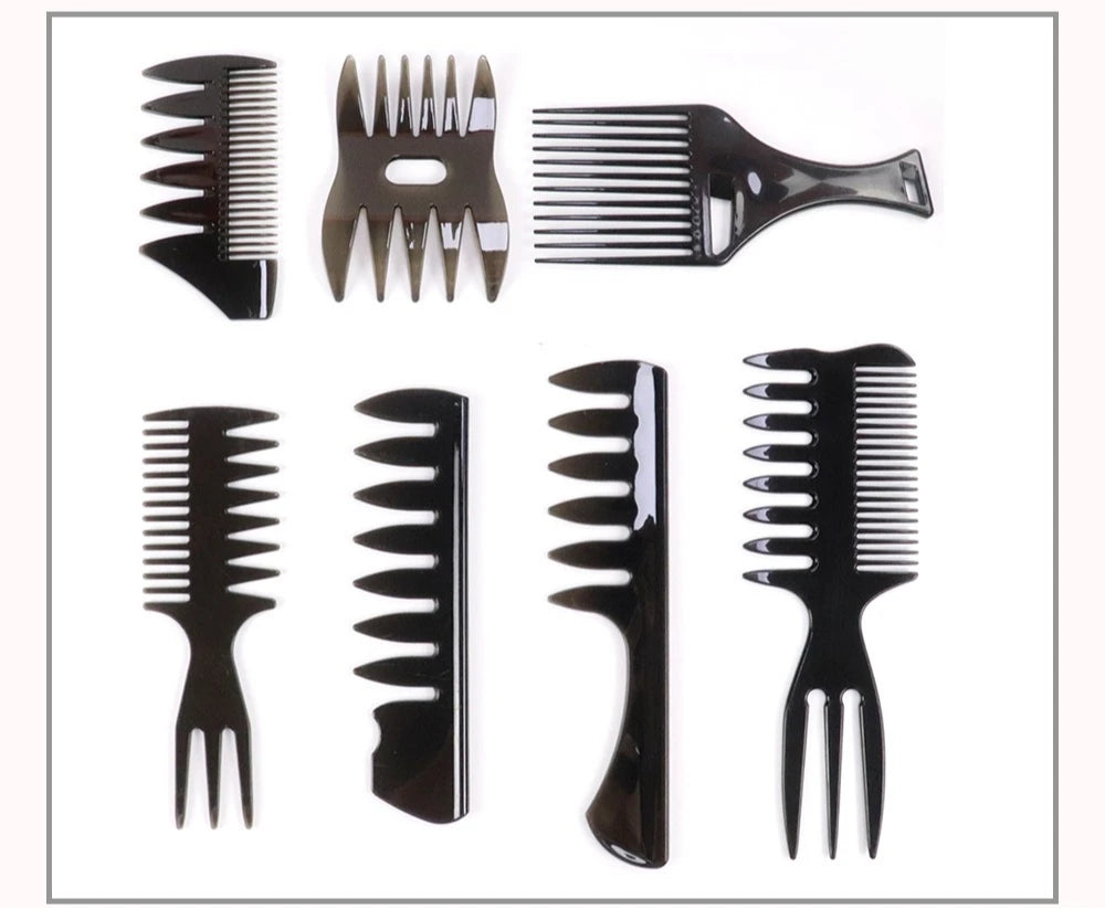 Plastic Wide Tooth Curl Comb Detangling Hair Brush Oil Texture Comb for Curly Wet Hair Cutting Combs Barber Salon Styling Tools