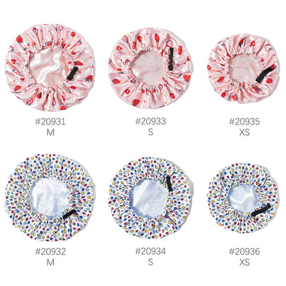 Children Bonnet New volume Edge Elastic fruit Printing Sleep Fashion Leisure Home Comfortable Nightcap Hair Cap