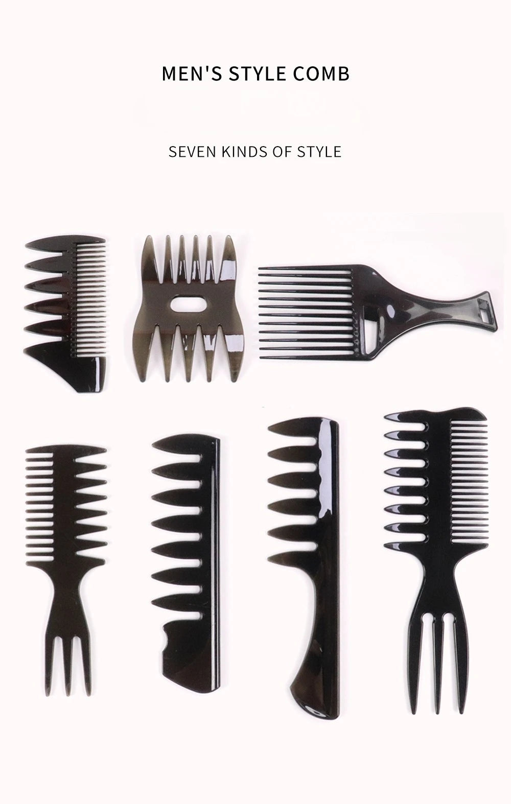 Plastic Wide Tooth Curl Comb Detangling Hair Brush Oil Texture Comb for Curly Wet Hair Cutting Combs Barber Salon Styling Tools
