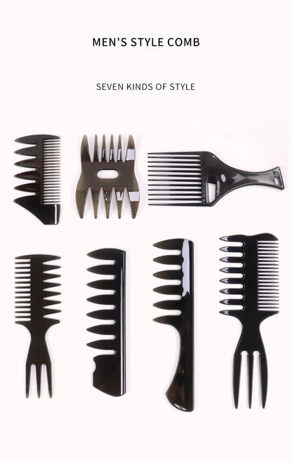 Plastic Wide Tooth Curl Comb Detangling Hair Brush Oil Texture Comb for Curly Wet Hair Cutting Combs Barber Salon Styling Tools