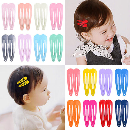 10Pcs Solid Colors BB Hairclips Girls Y2K Cute Small Barrettes Women Simple Metal Snap Clip Headdress Children Hair Accessories