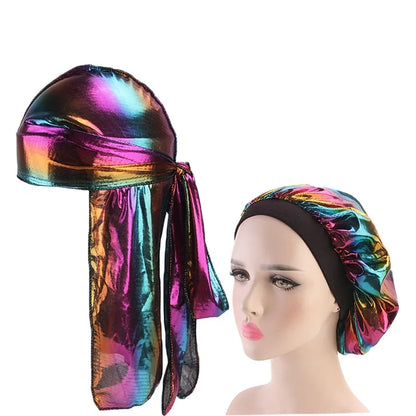 Single-Layer Shower Cap Women Satin Bonnet Sleeping Hat Female Hair Protect Hat Confinement Cap Head Cover Bathroom Accessories