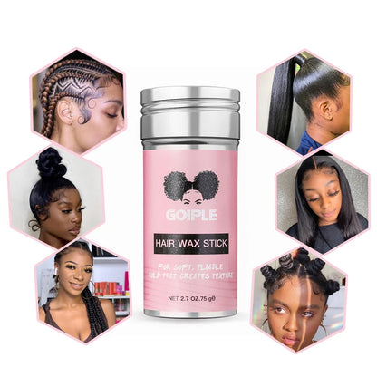 GOIPLE Broken Hair Finishing Cream Clay Styling Accessories Non Greasy Edge Control Custom Logo Natural Smooth Wax Stick For Wig