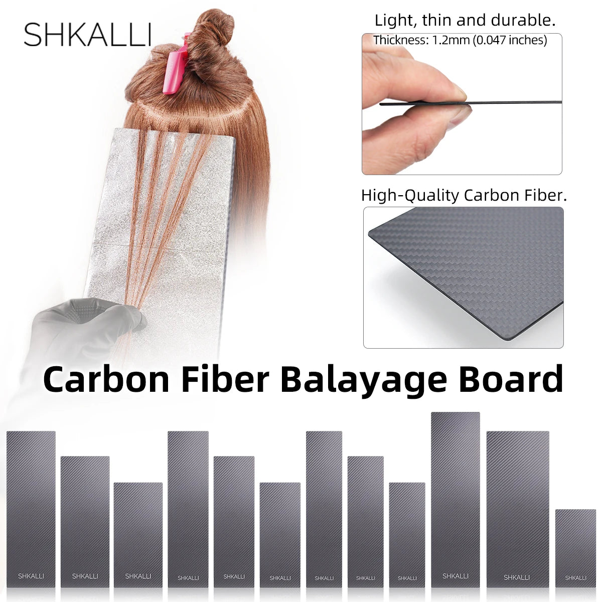 Professional Carbon Fiber Balayage Board for Barber Hairdresser Design Styling Tools Accessories and Hair Coloring Dyeing Board