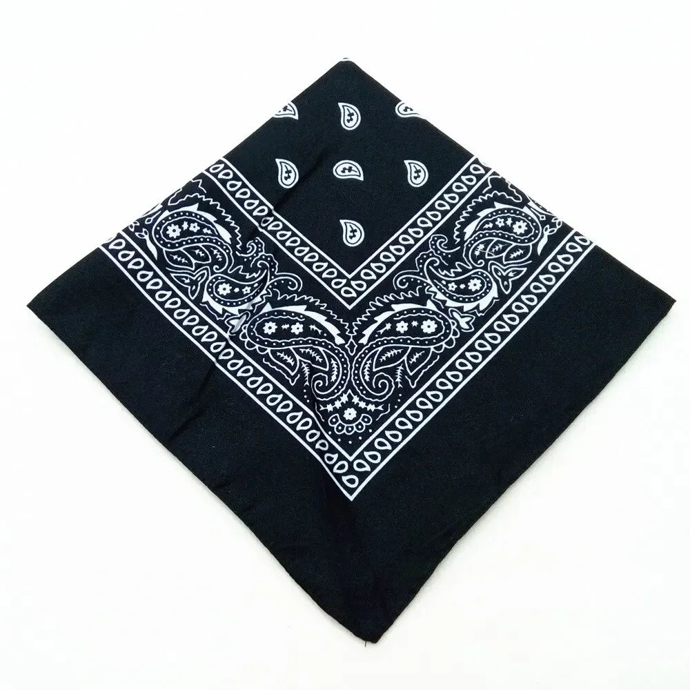 Bohemian Print Bandana Paisley Pattern Headbands Hiphop  kerchief Outdoor Unisex Headband Wrist Wraps Face Mask Handkerchief