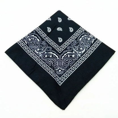 Bohemian Print Bandana Paisley Pattern Headbands Hiphop  kerchief Outdoor Unisex Headband Wrist Wraps Face Mask Handkerchief