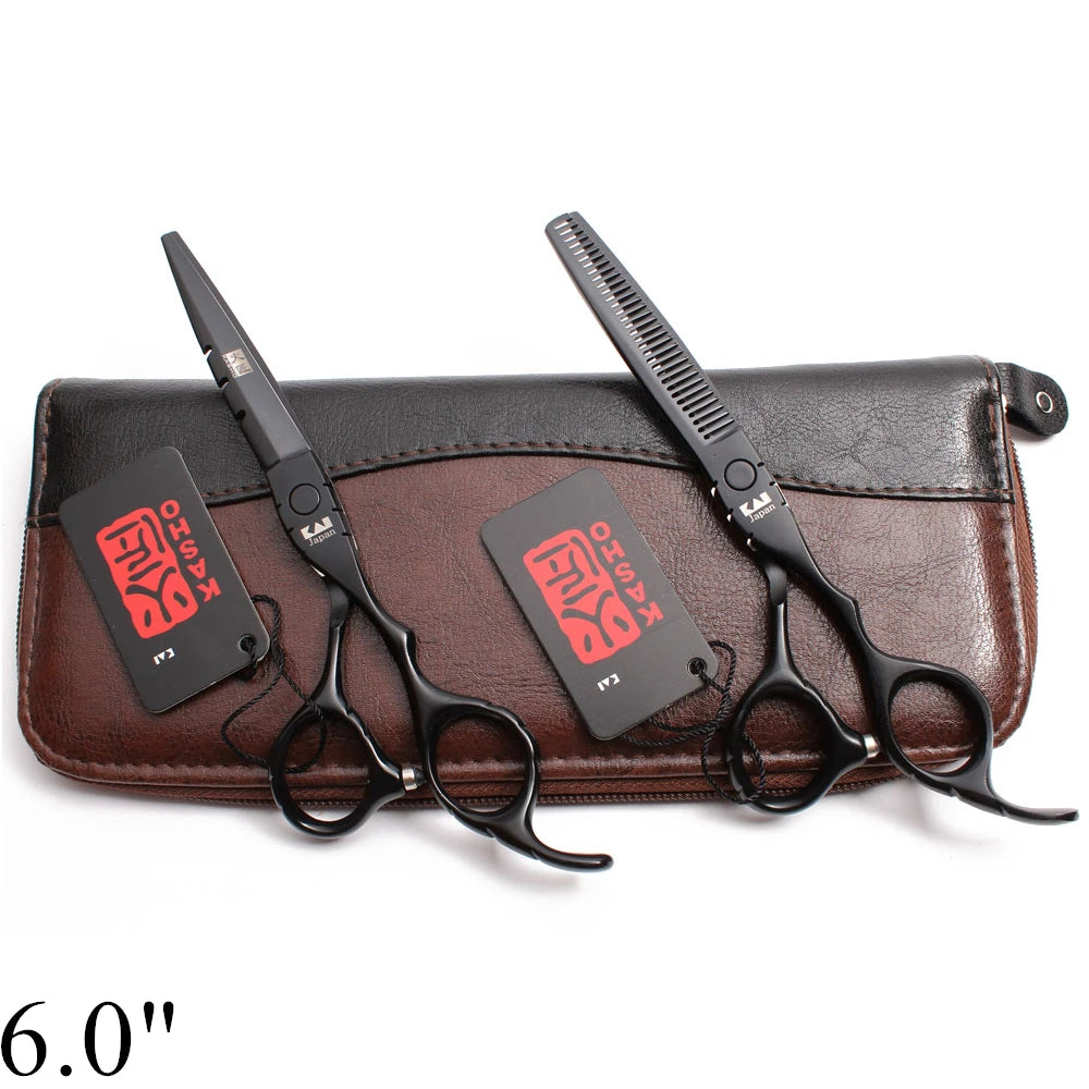 Barber Scissors Professional 5.5" 6" JP Stainless Cutting Shears Thinning Shears Hairdressing Scissors Haircut Set Makas H1010