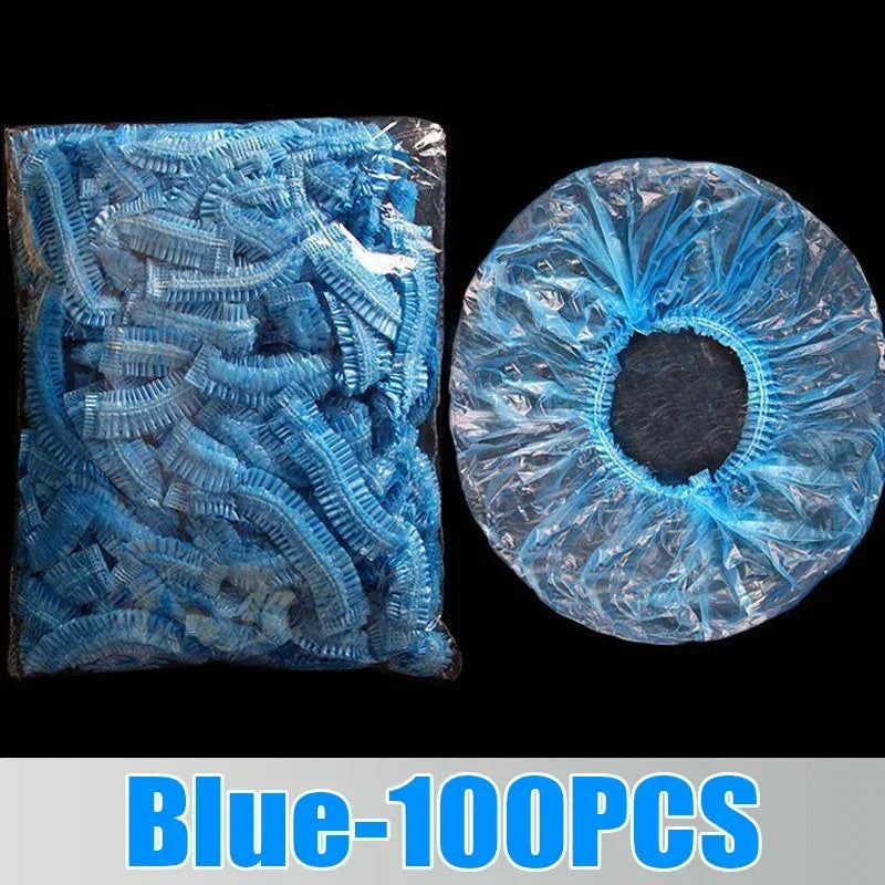 Hotel Sauna Shower Cap Salon Satin Hat to Sleep Bonnets Silk Hood Plastic Disposable Hair Caps Bathroom Water Proof Spa Woman