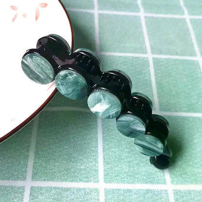 Simple Marble Pattern Banana Clip Elegant Women Acetate Leopard Ponytail Holder Hair Clip Casual Tortoiseshell Large Hairpin