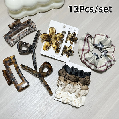 18Pcs Egg Flower Hair Clips Gradient Candy Color Flowers Suitable for Daily Use Backcombed Ponytail Shark Clip Hair Accessories