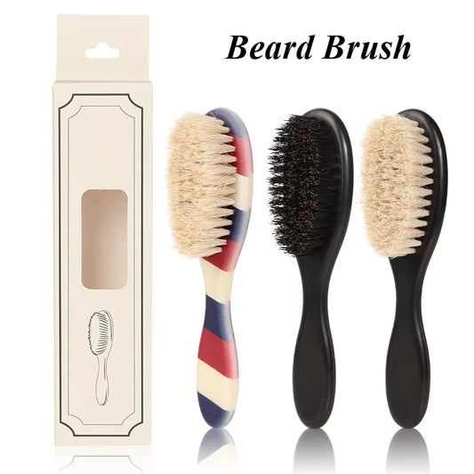 Men's Professional Barber Shaving Beard Brush Removal Neck Dusting Horse Hairbrush Face Mustache Salon Cleaning Styling Tools