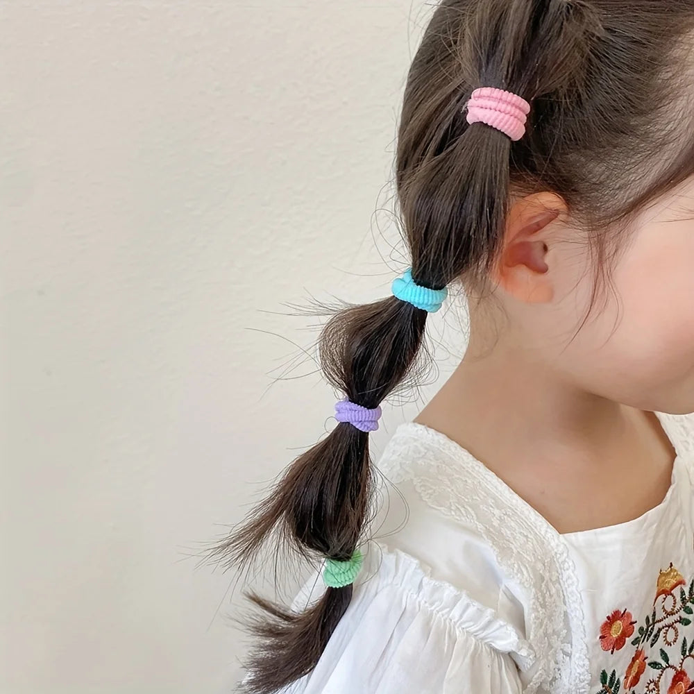 20/50/100pcs Soft Elastic Hair Ties Hair Bands Decorative Hair Accessories Set For Baby Girls