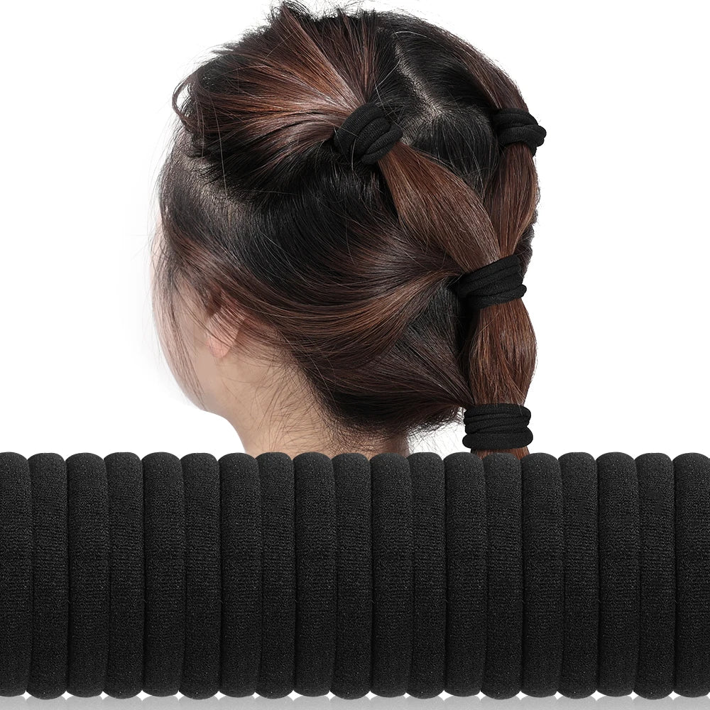 200PCS/Set Women Girls Basic Hair Bands Simple Solid Colors Elastic Headband Hair Ropes Ties Hair Accessories Ponytail Holder