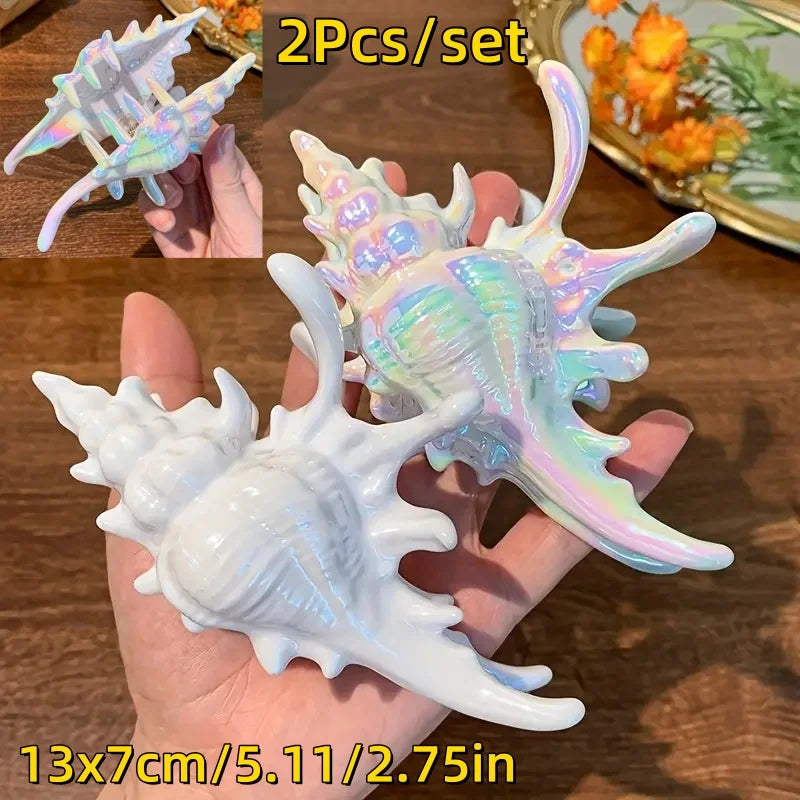 18Pcs Egg Flower Hair Clips Gradient Candy Color Flowers Suitable for Daily Use Backcombed Ponytail Shark Clip Hair Accessories